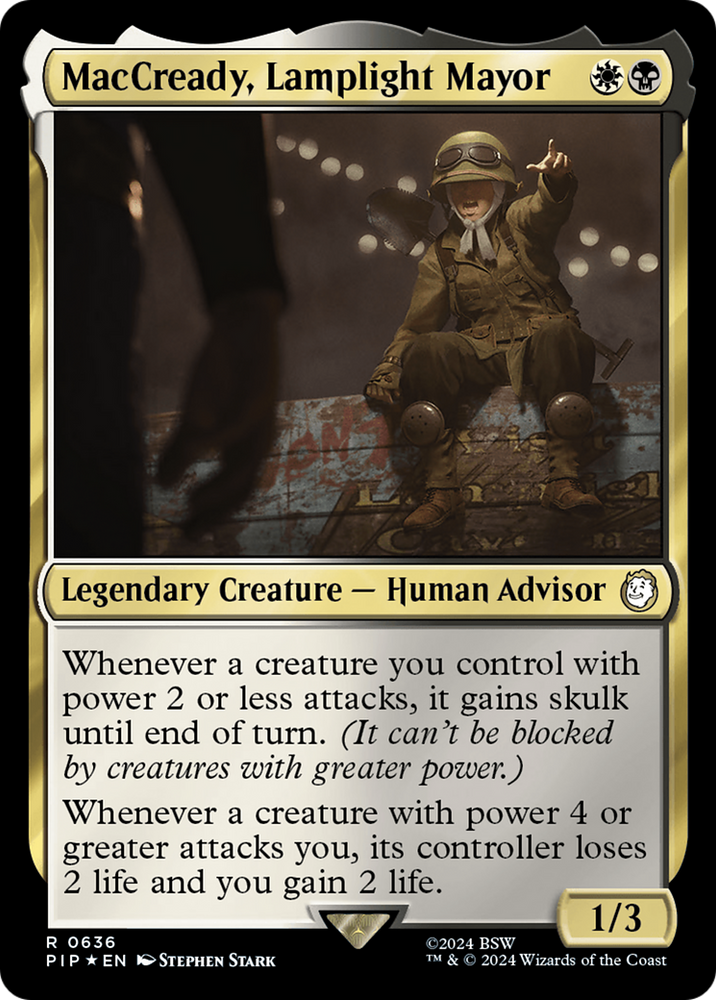MacCready, Lamplight Mayor (Surge Foil) [Fallout] Magic: The Gathering