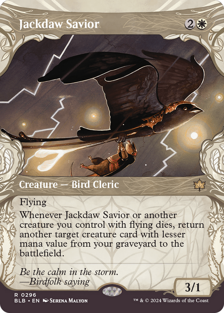 Jackdaw Savior (Showcase) [Bloomburrow] Magic: The Gathering