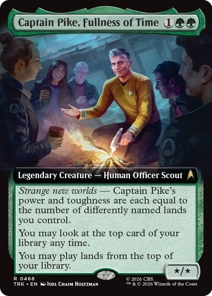 Captain Pike, Fullness of Time (Extended Art) [Star Trek] Magic: The Gathering