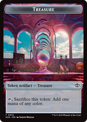 Elemental (0003) // Treasure Double-Sided Token [Secrets of Strixhaven Tokens] Magic: The Gathering