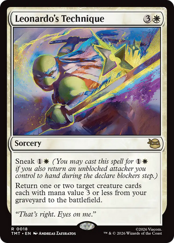 Leonardo's Technique [Teenage Mutant Ninja Turtles] Magic: The Gathering