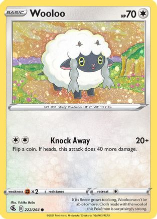 Wooloo (222/264) (Cosmos Holo) [Sword & Shield: Fusion Strike] Pokémon