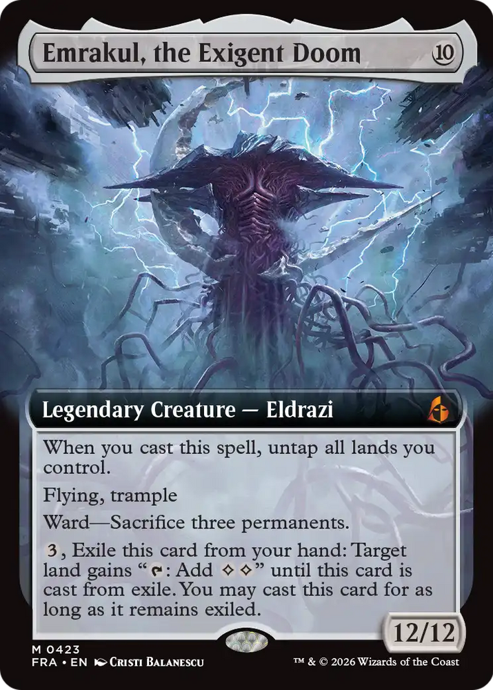 Emrakul, the Exigent Doom (Extended Art) [Reality Fracture] Magic: The Gathering