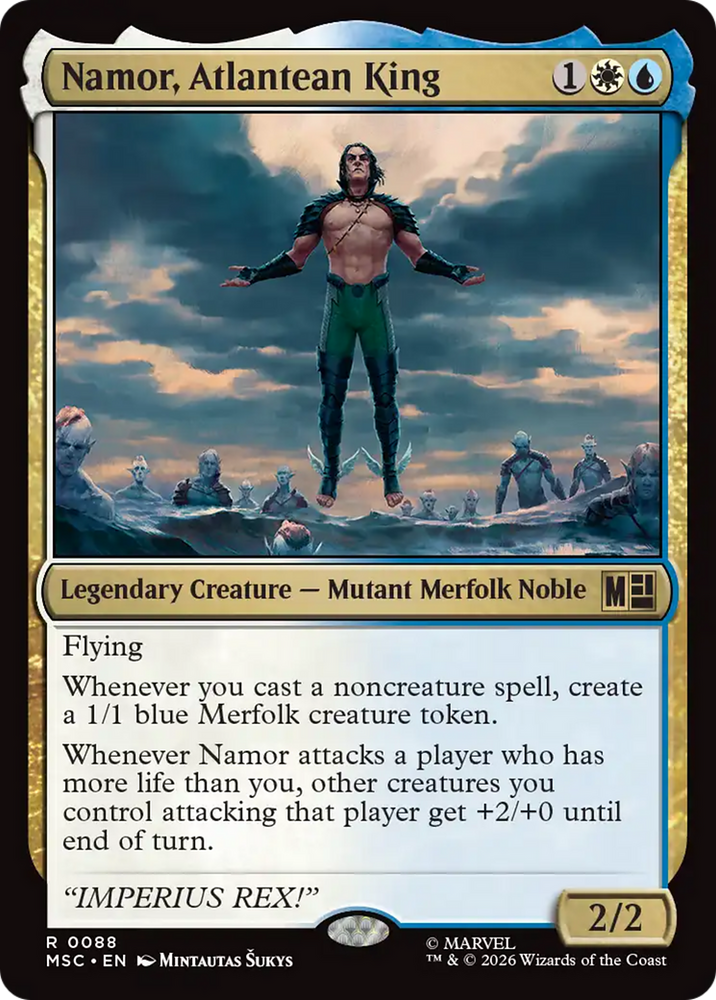 Namor, Atlantean King (Surge Foil) [Marvel Super Heroes Commander] Magic: The Gathering
