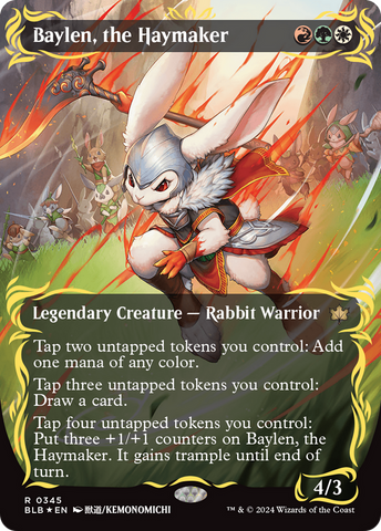 Baylen, the Haymaker (Raised Foil) [Bloomburrow] Magic: The Gathering