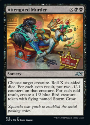 Attempted Murder (Galaxy Foil) [Unfinity] Magic: The Gathering