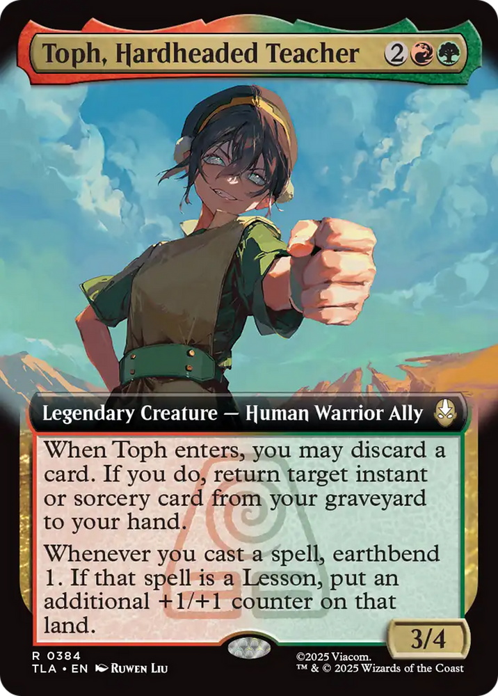 Toph, Hardheaded Teacher (Extended Art) [Avatar: The Last Airbender] Magic: The Gathering