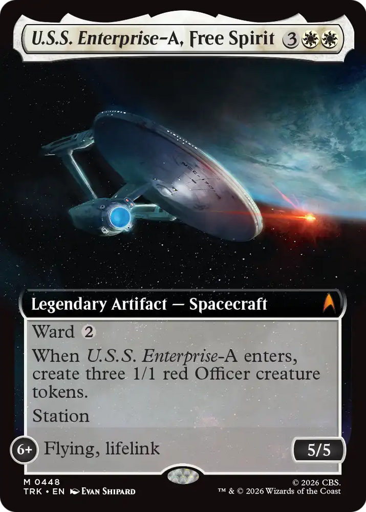 U.S.S. Enterprise-A, Free Spirit (Extended Art) [Star Trek] Magic: The Gathering