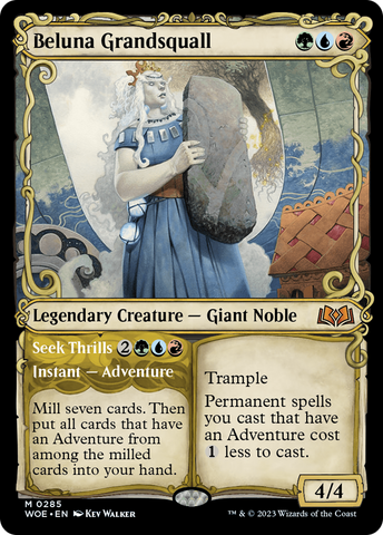 Beluna Grandsquall // Seek Thrills (Showcase) [Wilds of Eldraine] Magic: The Gathering