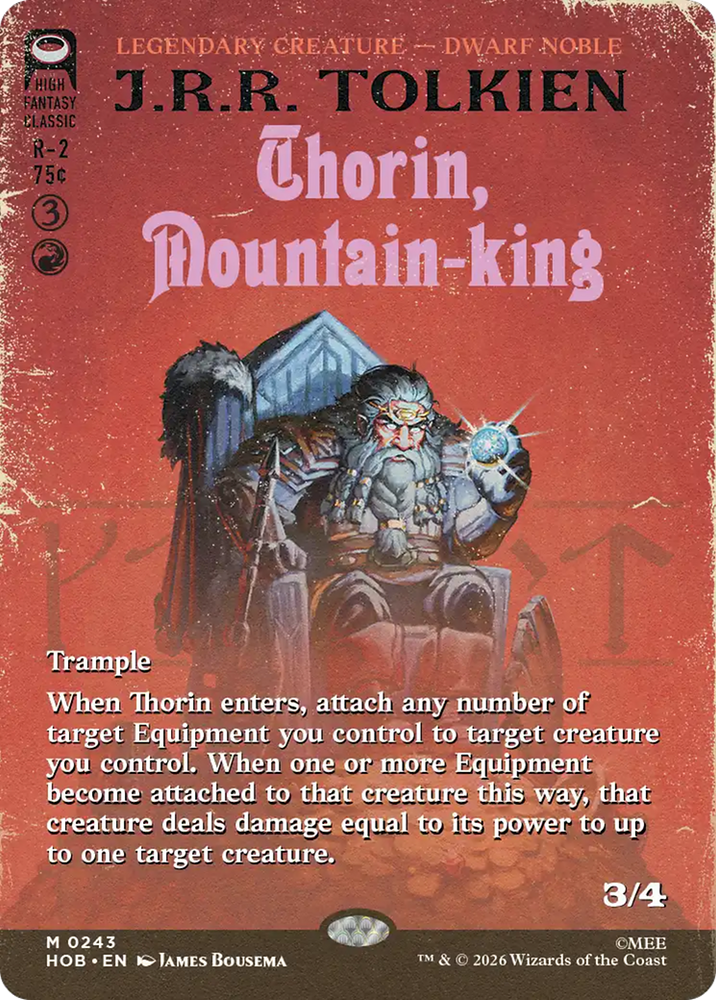 Thorin, Mountain-king (Borderless) [The Hobbit] Magic: The Gathering