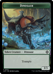 Dinosaur Beast // Dinosaur Double-Sided Token [The Lost Caverns of Ixalan Commander Tokens] Magic: The Gathering