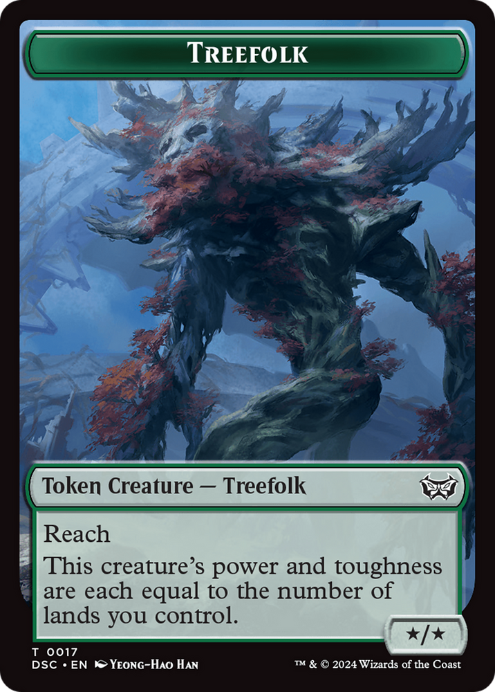 Treefolk // Spider Double-Sided Token [Duskmourn: House of Horror Commander Tokens] Magic: The Gathering