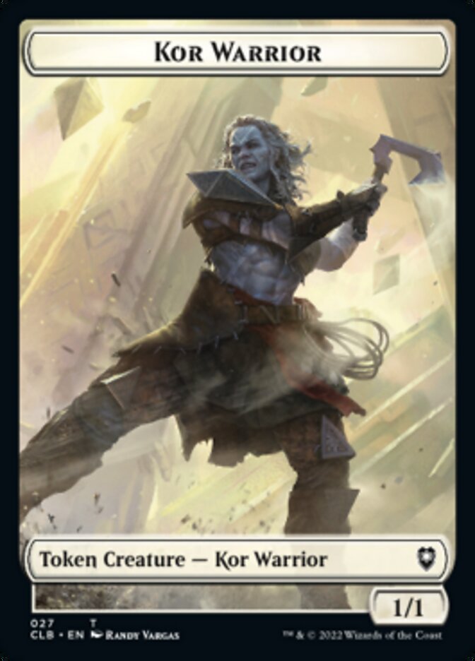 Kor Warrior // Treasure Double-Sided Token [Commander Legends: Battle for Baldur's Gate Tokens] Magic: The Gathering