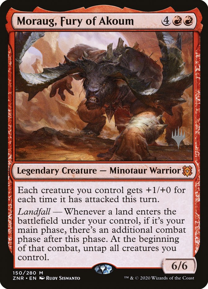 Moraug, Fury of Akoum (Promo Pack) [Zendikar Rising Promos] Magic: The Gathering