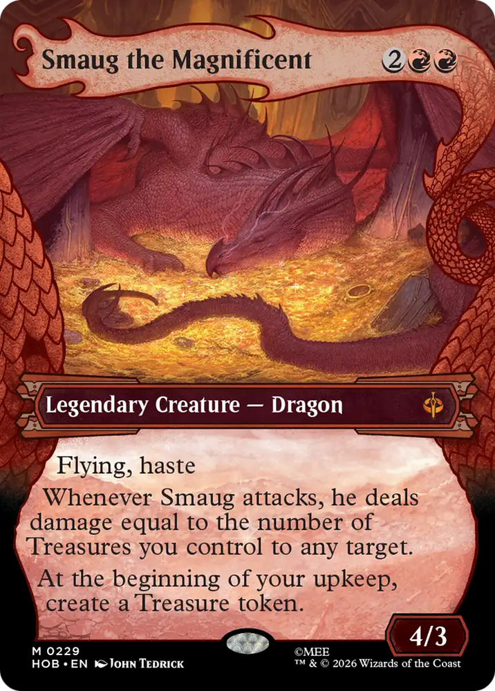 Smaug the Magnificent (Showcase) [The Hobbit] Magic: The Gathering
