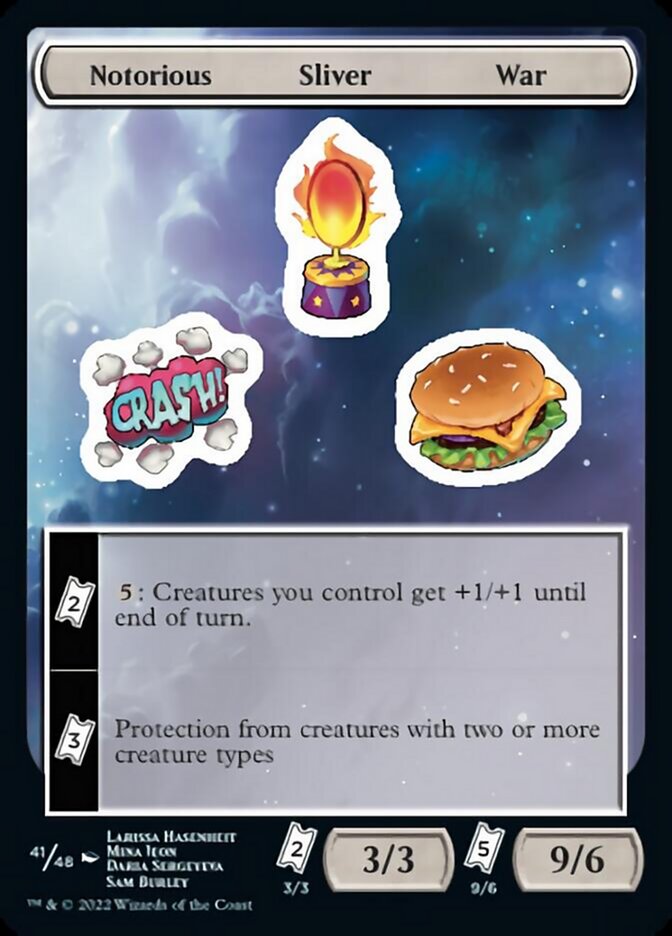 Notorious Sliver War [Unfinity Stickers] Magic: The Gathering