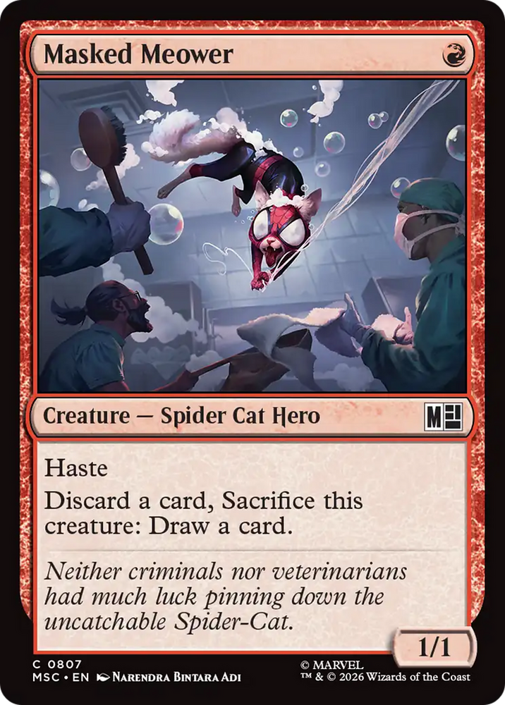 Masked Meower [Marvel Super Heroes Commander] Magic: The Gathering