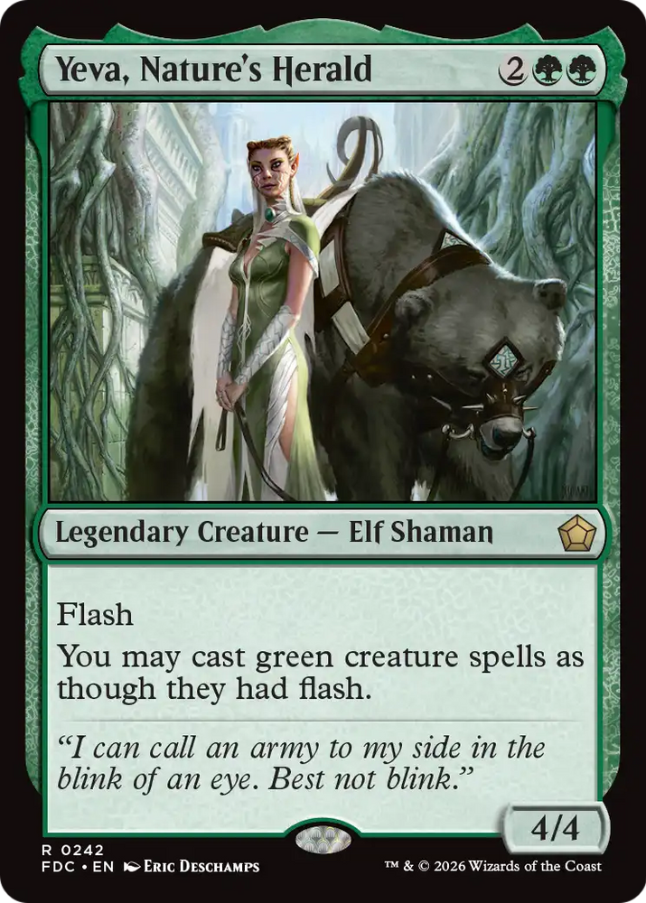 Yeva, Nature's Herald [Foundations Commander] Magic: The Gathering