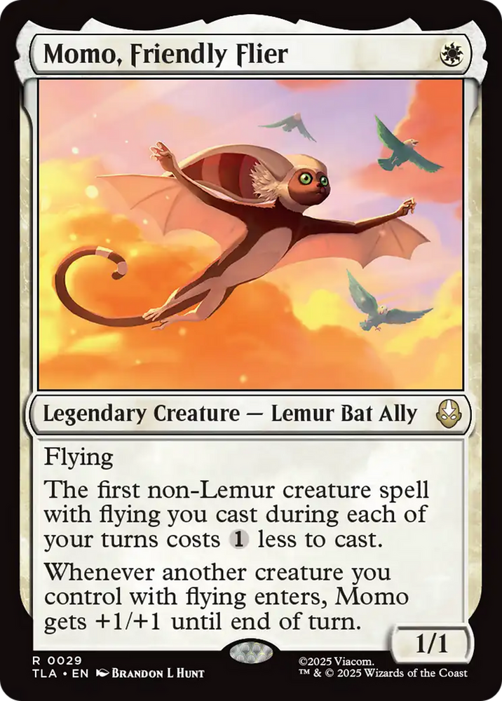 Momo, Friendly Flier [Avatar: The Last Airbender] Magic: The Gathering