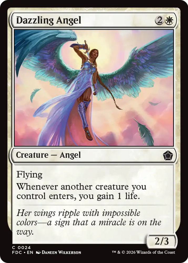 Dazzling Angel [Foundations Commander] Magic: The Gathering