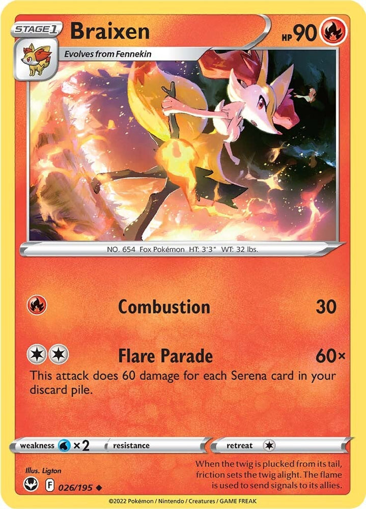 Braixen (026/195) [Sword & Shield: Silver Tempest] Pokémon