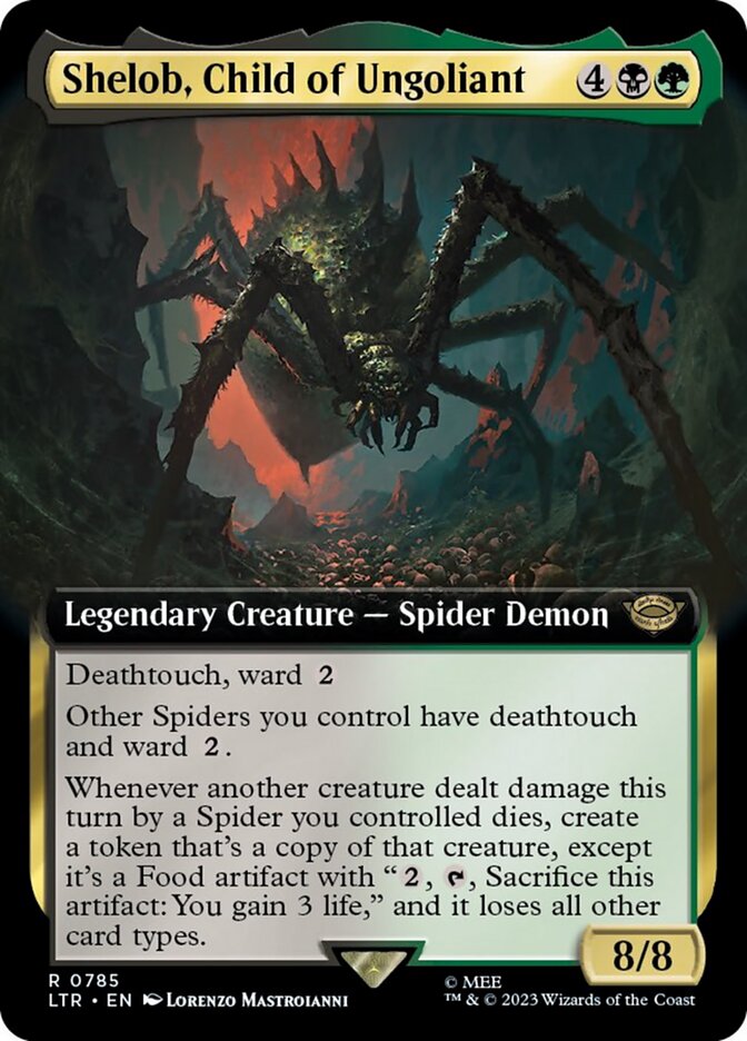 Shelob, Child of Ungoliant (Extended Art) (Surge Foil) [The Lord of the Rings: Tales of Middle-Earth] Magic: The Gathering