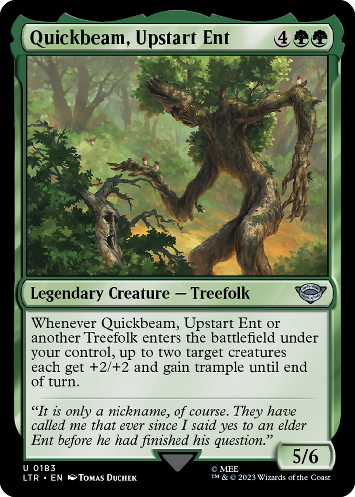 Quickbeam, Upstart Ent [The Lord of the Rings: Tales of Middle-Earth] Magic: The Gathering