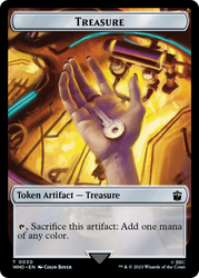 Soldier // Treasure (0030) Double-Sided Token [Doctor Who Tokens] Magic: The Gathering