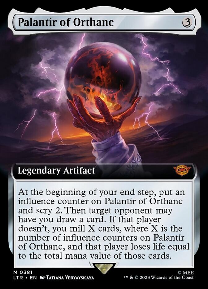 Palantir of Orthanc (Extended Art) [The Lord of the Rings: Tales of Middle-Earth] Magic: The Gathering