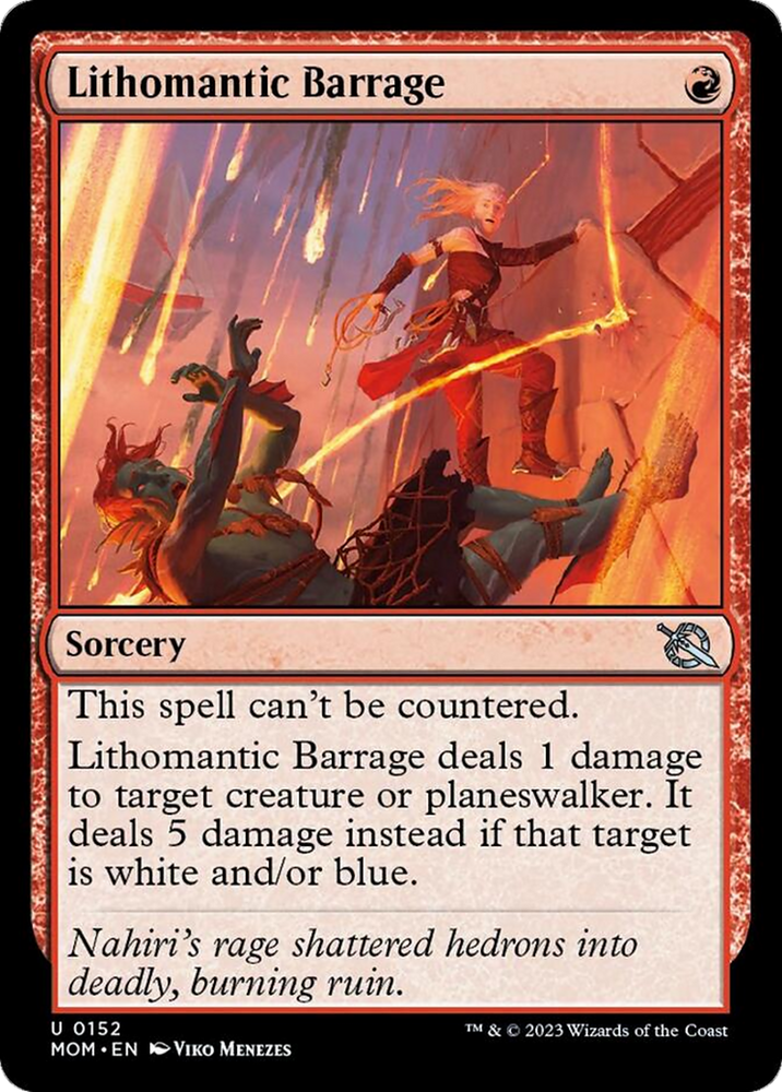 Lithomantic Barrage [March of the Machine] Magic: The Gathering