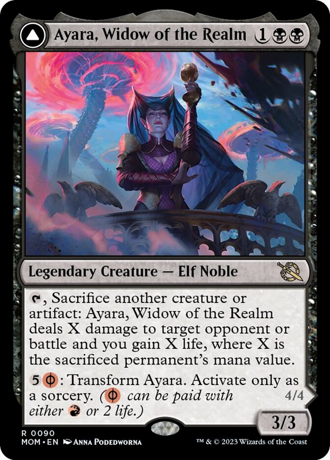 Ayara, Widow of the Realm // Ayara, Furnace Queen [March of the Machine] Magic: The Gathering