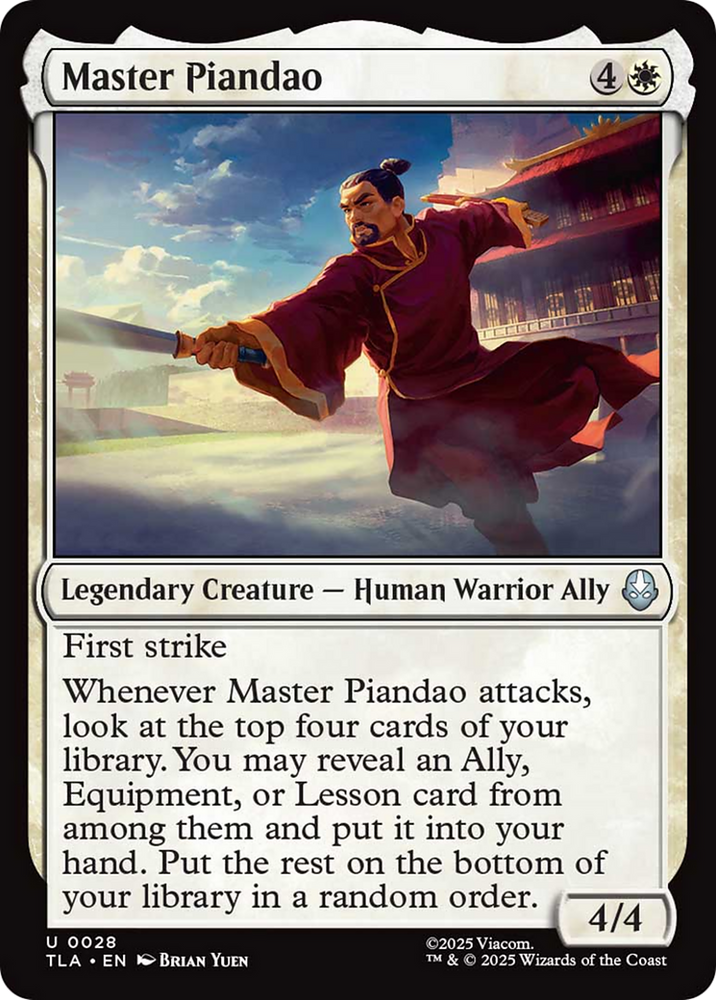 Master Piandao [Avatar: The Last Airbender] Magic: The Gathering