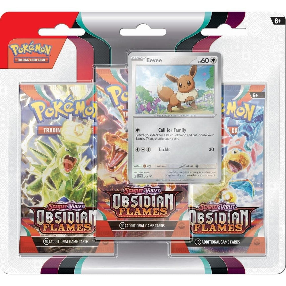 Scarlet & Violet: Obsidian Flames - 3-Pack Blisters (Eevee) Pokémon
