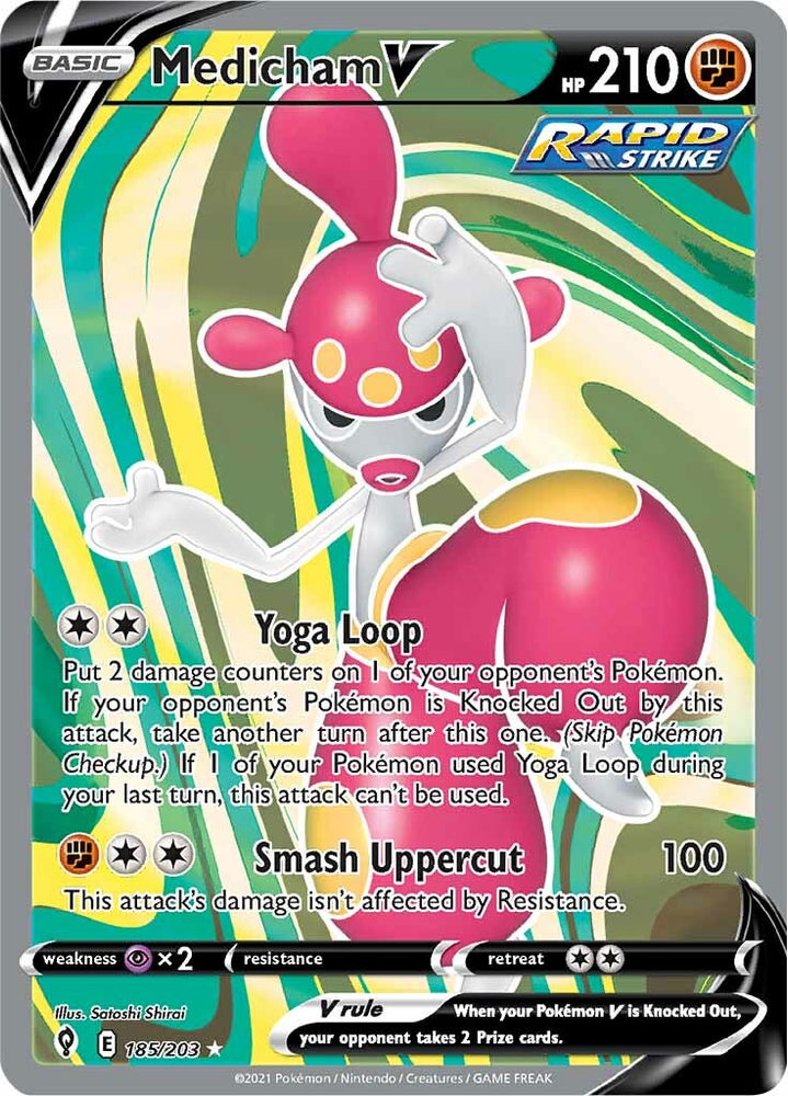 Medicham V (185/203) [Sword & Shield: Evolving Skies] Pokémon