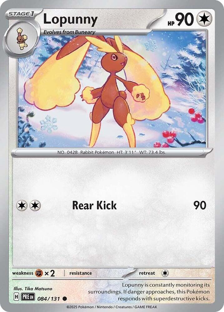 Lopunny (084/131) [Scarlet & Violet: Prismatic Evolutions] Pokémon