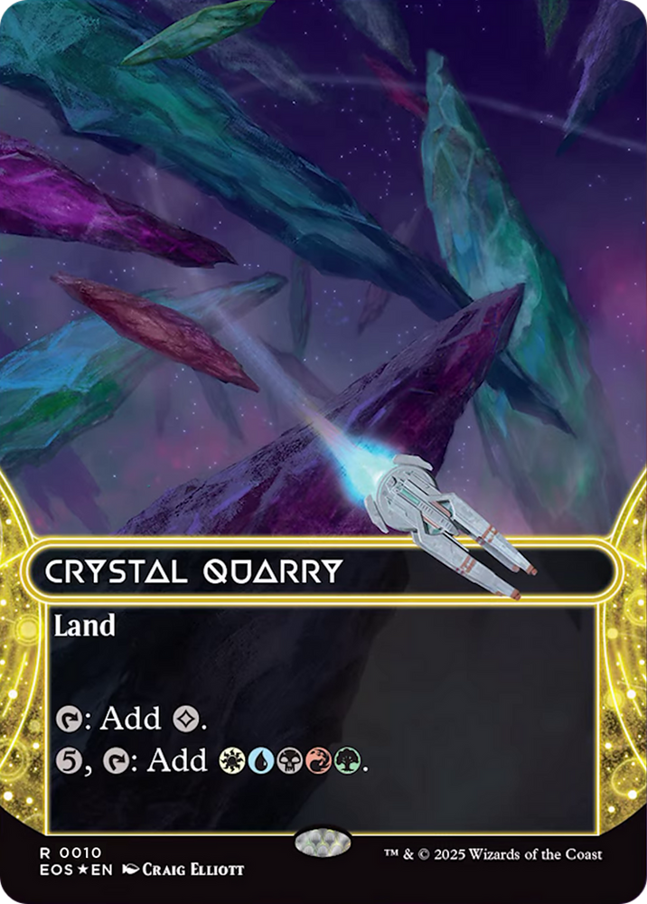 Crystal Quarry (0010) (Borderless) [Edge of Eternities: Stellar Sights] Magic: The Gathering