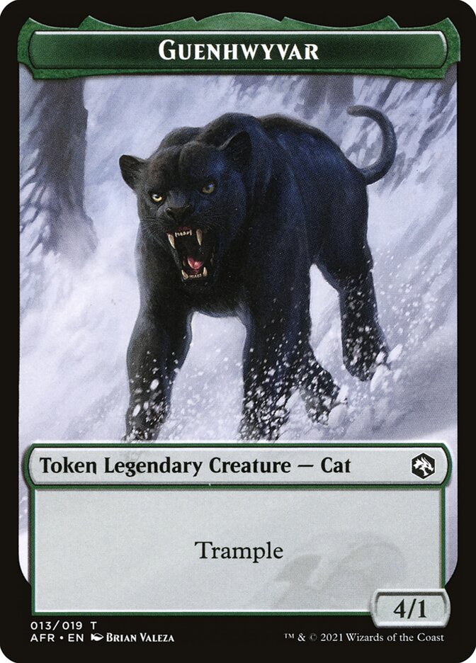 Dog Illusion // Guenhwyvar Double-Sided Token [Dungeons & Dragons: Adventures in the Forgotten Realms Tokens] Magic: The Gathering