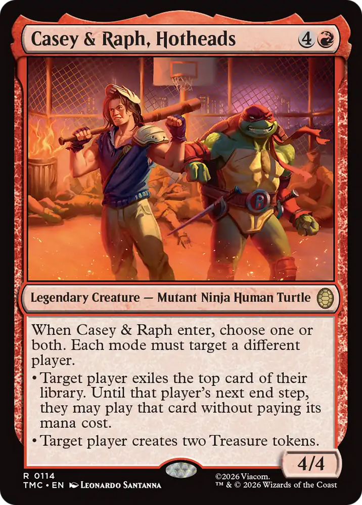 Casey & Raph, Hotheads [Teenage Mutant Ninja Turtles Commander] Magic: The Gathering
