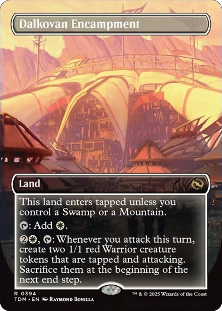 Dalkovan Encampment (Borderless) [Tarkir: Dragonstorm] Magic: The Gathering