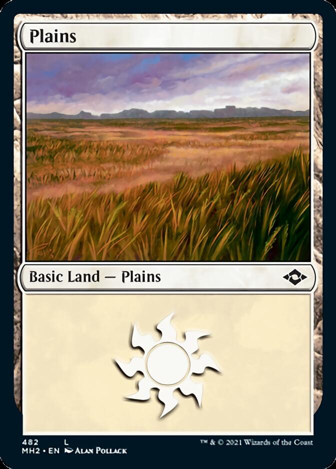 Plains (482) (Foil Etched) [Modern Horizons 2] Magic: The Gathering