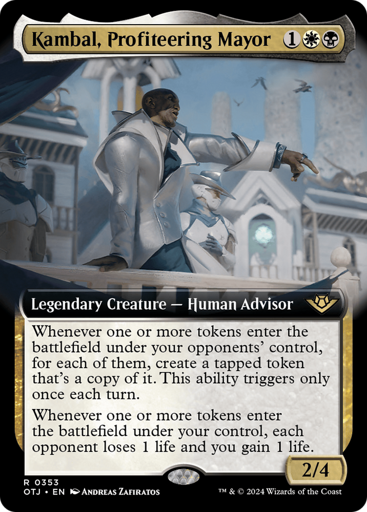 Kambal, Profiteering Mayor (Extended Art) [Outlaws of Thunder Junction] Magic: The Gathering