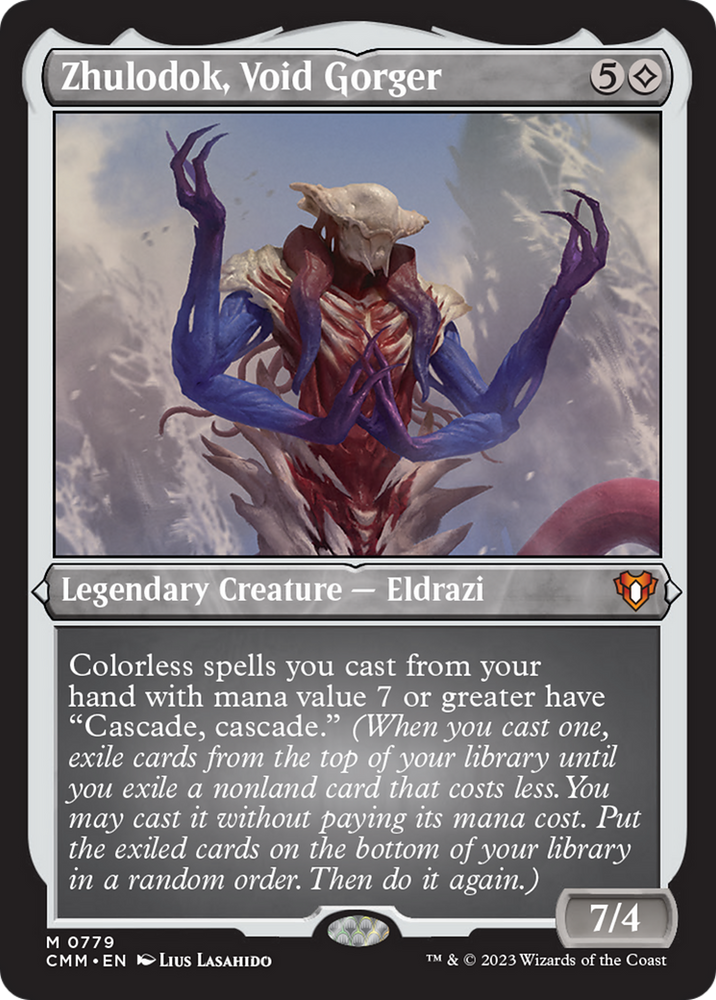 Zhulodok, Void Gorger (Display Commander) (Foil Etched) [Commander Masters] Magic: The Gathering