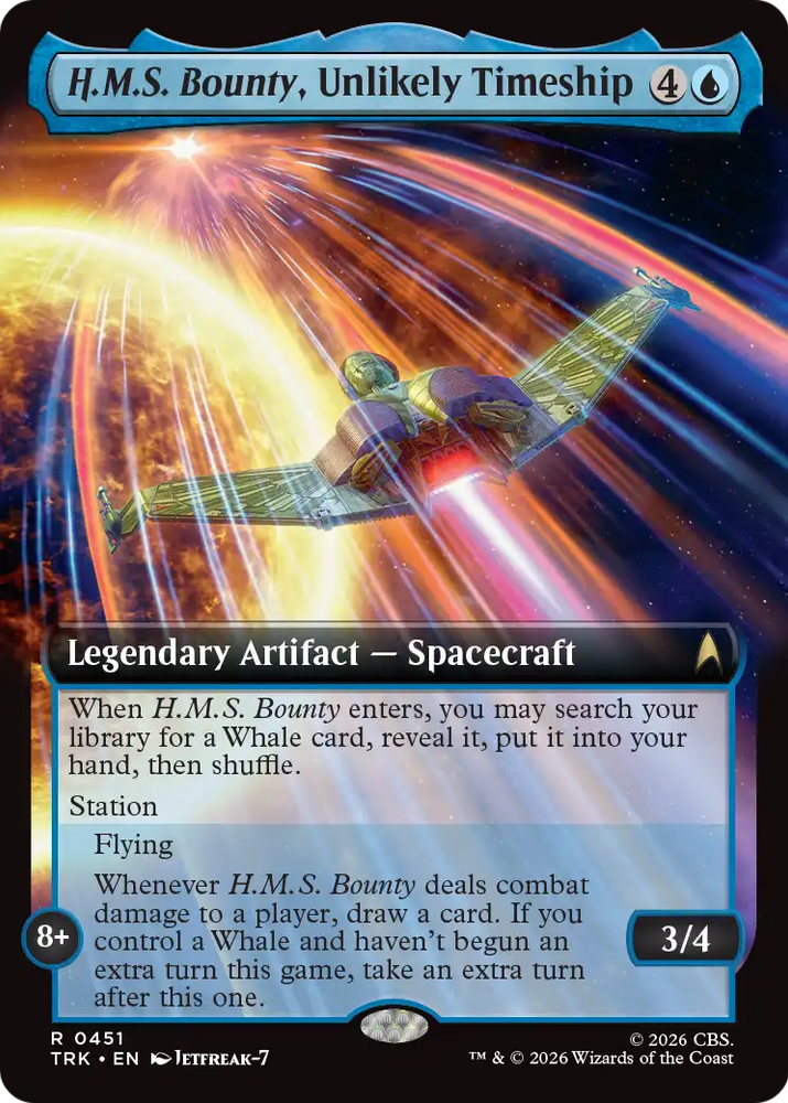 H.M.S. Bounty, Unlikely Timeship (Extended Art) [Star Trek] Magic: The Gathering