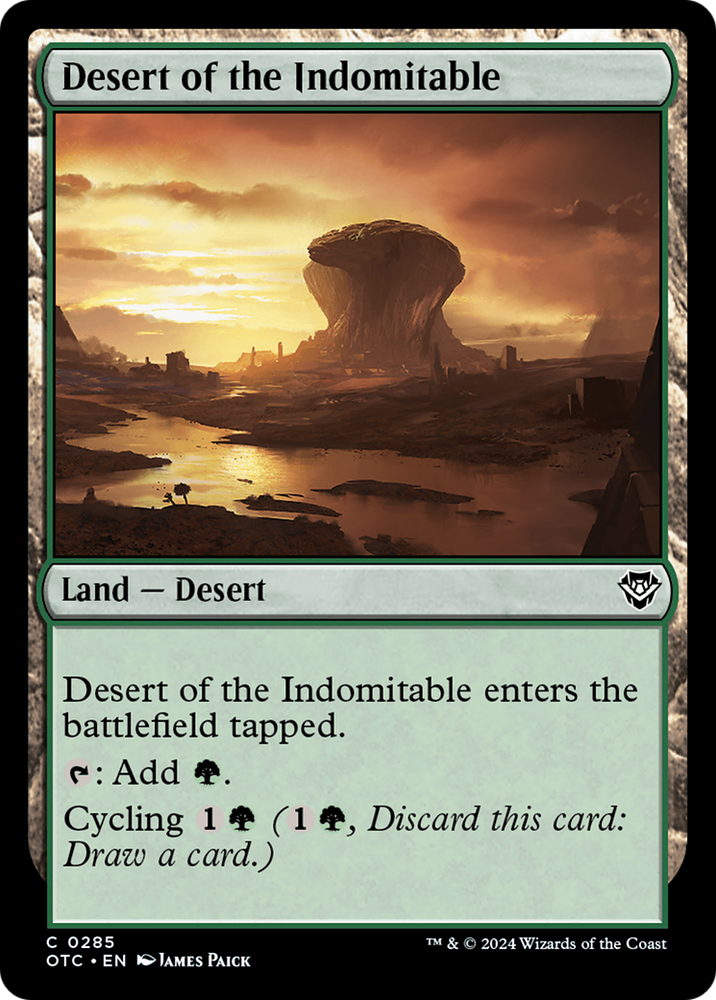 Desert of the Indomitable [Outlaws of Thunder Junction Commander] Magic: The Gathering