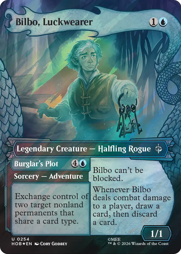 Bilbo, Luckwearer (Showcase) (Surge Foil) [The Hobbit] Magic: The Gathering