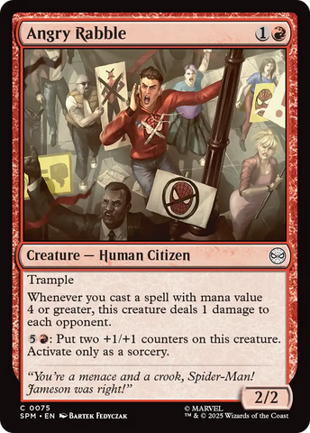 Angry Rabble [Marvel's Spider-Man] Magic: The Gathering