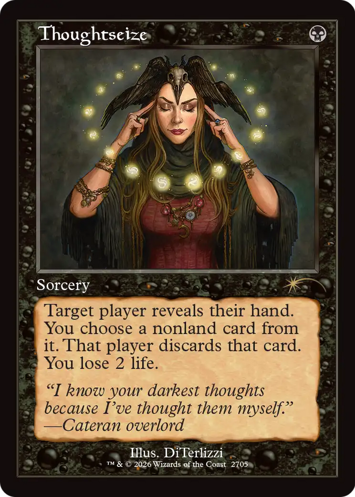 Thoughtseize (2705) (Retro Frame) [Secret Lair Drop Series] Magic: The Gathering