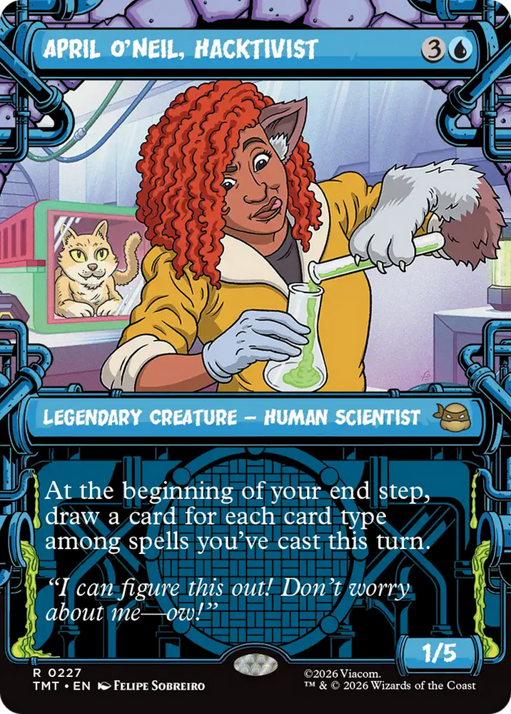 April O'Neil, Hacktivist (0227) (Showcase) [Teenage Mutant Ninja Turtles] Magic: The Gathering