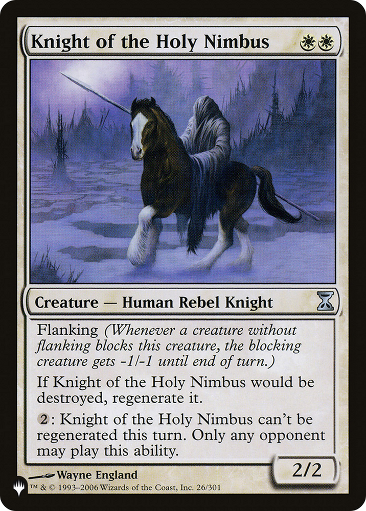 Knight of the Holy Nimbus [The List] Magic: The Gathering