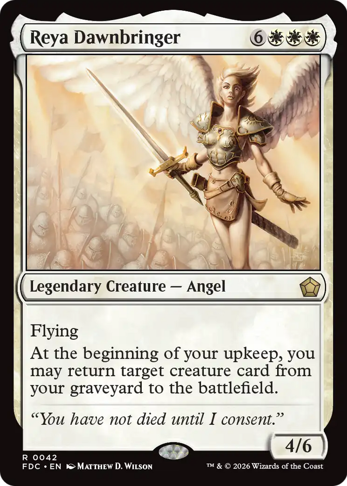 Reya Dawnbringer [Foundations Commander] Magic: The Gathering